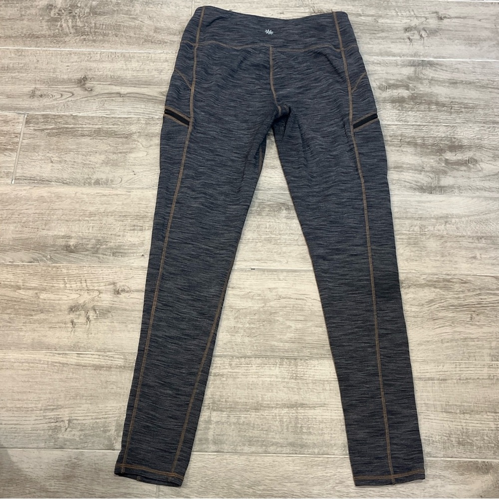 Athleta Cozy Drifter Side Zip Pockets Ankle Leggings Size Small 258064 Gray‎ - Picture 4 of 10
